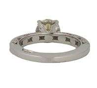 Tacori 1.15ctw Fancy Intense Yellow and White Diamond Straight Engagement Ring in Platinum