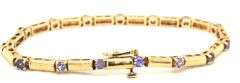 Estate 14K YG and Tanzanite Bracelet
