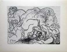 PABLO PICASSO, MINOTAUR ASSAULTING GIRL