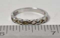 Cz Gemstone Ring in Sterling Silver