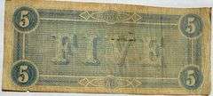$5 CSA Note Feb 17 1864 Series