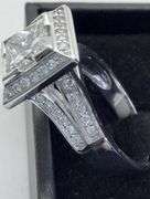 14K White Gold Princess Cut Diamond Ring