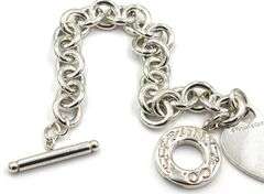 Tiffany & Co Toggle clasp heart shaped charm dangle bracelet