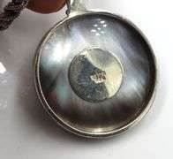 925 Sterling Silver Sajen Autehntic Carved Moon Face Pendant With Chain