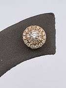CERTIFIED BRAND NEW 18K YELLOW GOLD DIAMOND STUDS