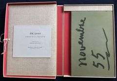 Investment! Picasso. Carnet de la Californie. Deluxe with an original lithograph signed + extra suit