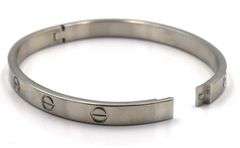 Stainless steel love bangle bracelet