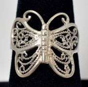 Butterfly Designed Sterling Silver Rng