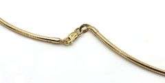 14kt Yellow gold round omega necklace
