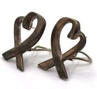 Tiffany & Co large heart shaped earrings