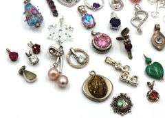 Group lot of Vintage 925 sterling silver pendants