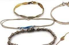 Group lot of 11 vintage 925 sterling silver bracelets