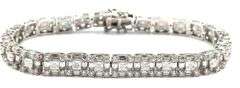 Lot of 2 925 sterling silver cubic zirconia bracelets