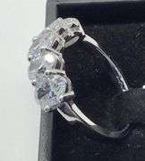 14K White Gold Oval Cut Lab Diamond Ring