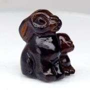 Adorable! 25.78ct Spessartite Garnet rabbit carving!