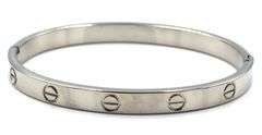 Stainless steel love bangle bracelet