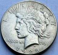 Key 1928 Peace Dollar
