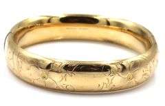 12kt Gold filled engraved bangle bracelet