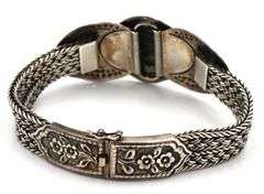 Lot of 2 vintage 925 sterling silver bracelets