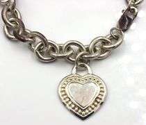Judith Ripka Link Bracelet With Heart Charm