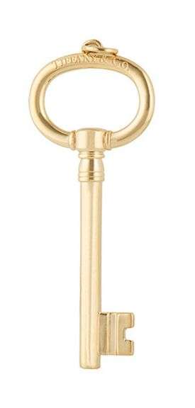 Tiffany & Co. Polished Large Oval Key Pendant in 18K