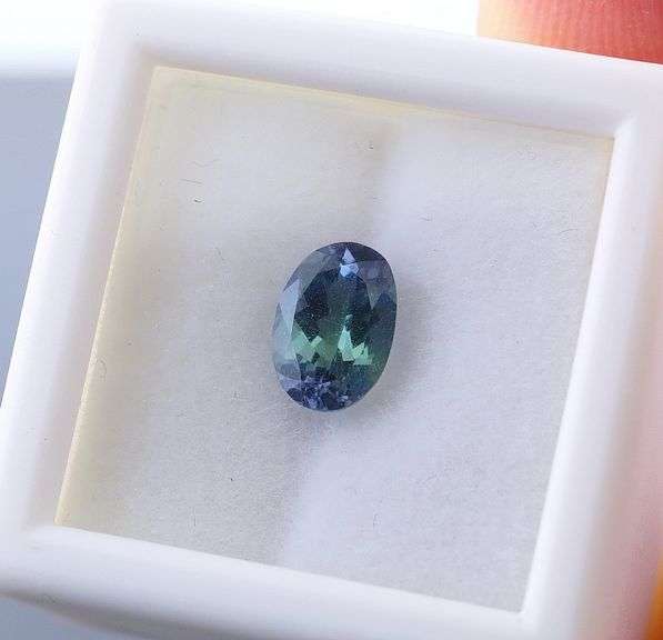 Rich 1ct blue green Tanzanite -and it's UNTREATED!!!