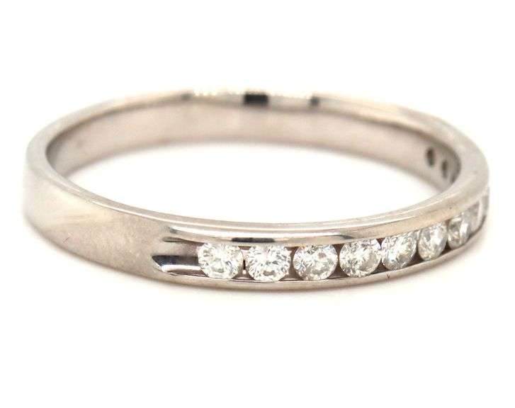 14kt White gold .50ctw channel set diamond band