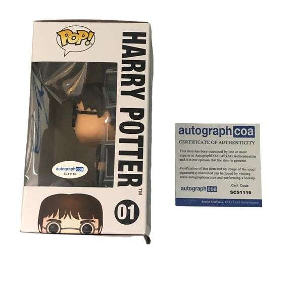 Daniel Radcliffe Signed Harry Potter w Wand Funko Pop! #01 ACOA