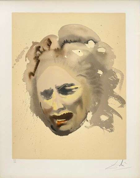 Highly Collectible Salvador Dali Hand-Signed Lithograph from 'Aliyah' suite, 1974