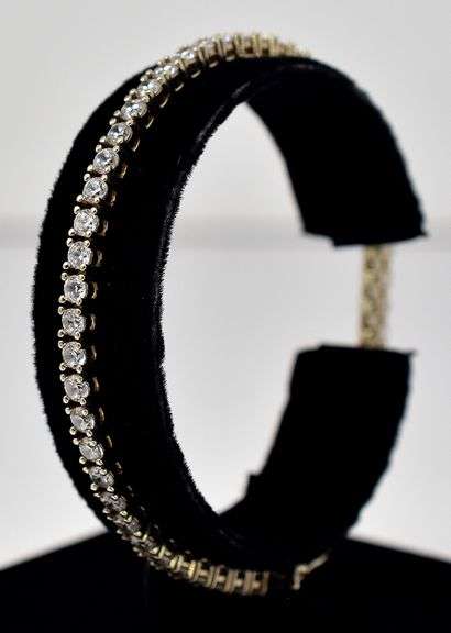 CZ Gemstone Tennis Bracelet in Sterling Silver