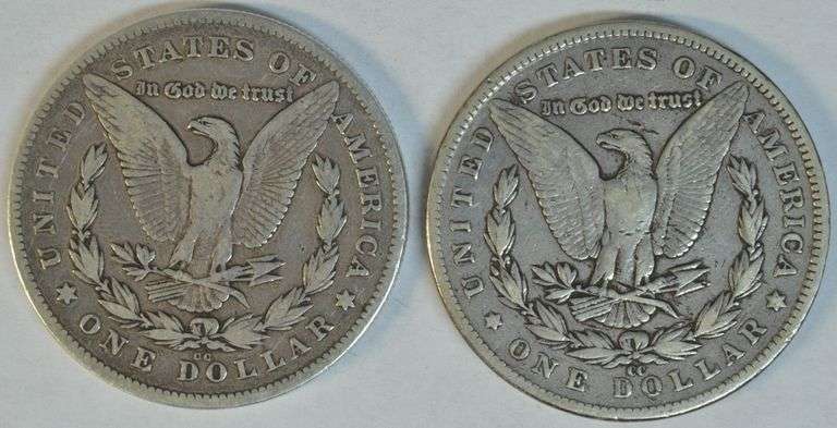 Scarce 1878-CC and 1890-CC Morgan Silver Dollars