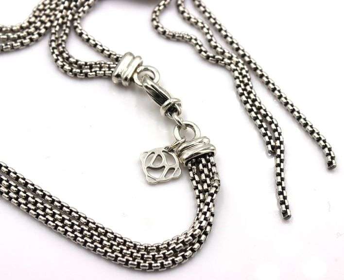 David Yurman pave diamond Lariat necklace