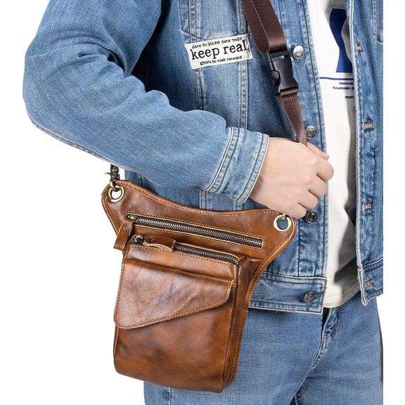 Genuine Leather Drop Leg Bag