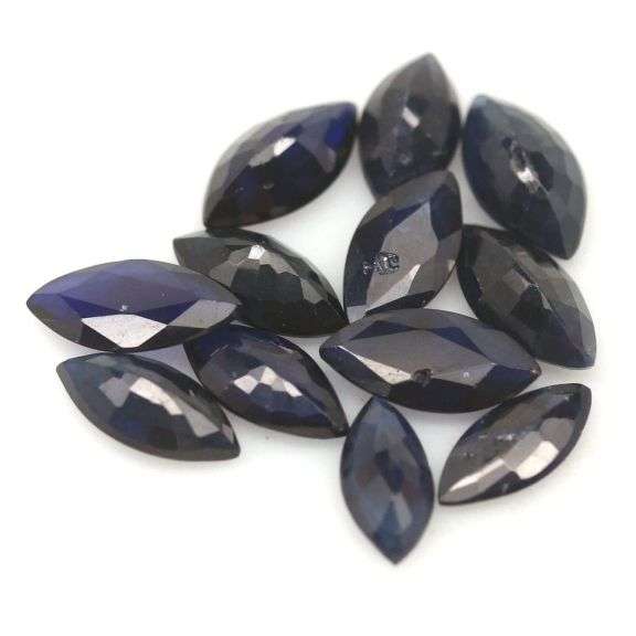 Heated only! 8.09ct marquise cut Sapphire set
