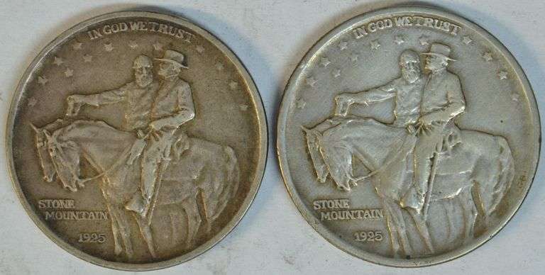 Nice sharp pair of 1925 Stone Mountain Commemorative Half Dollars