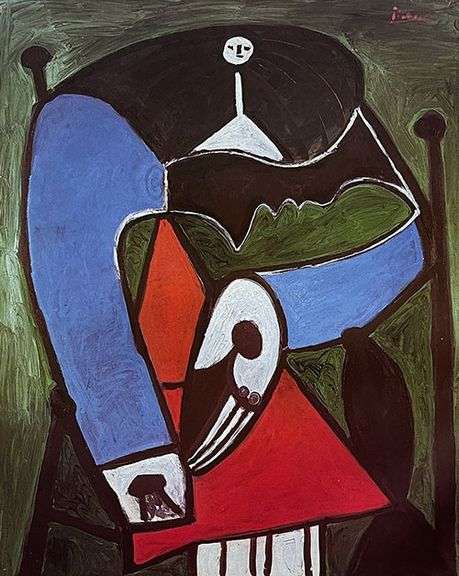 Collectible Pablo Picasso, Seated Woman in an Armchair