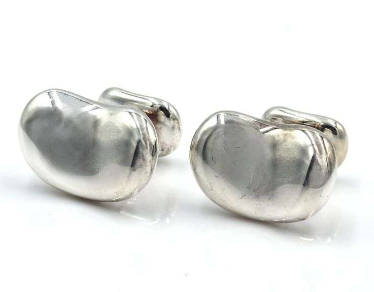 Tiffany & Co Elsa Peretti bean cuff links