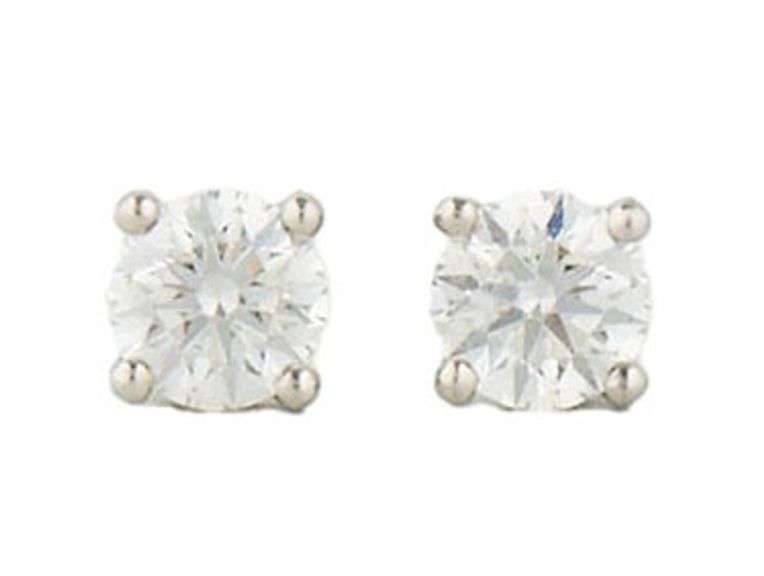 Tiffany & Co. 0.48ctw Round Diamond Solitaire Stud Earrings in Platinum