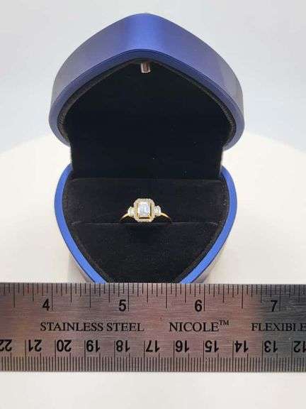 14K gold with 2.0 ctw D, VVS1 lab grown diamond ring