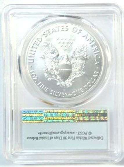 2019 $1 Silver Eagle. PCGS MS70 FIRST STRIKE Flawless