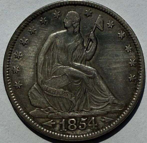 Circulated 1854 Arrows Seated Half