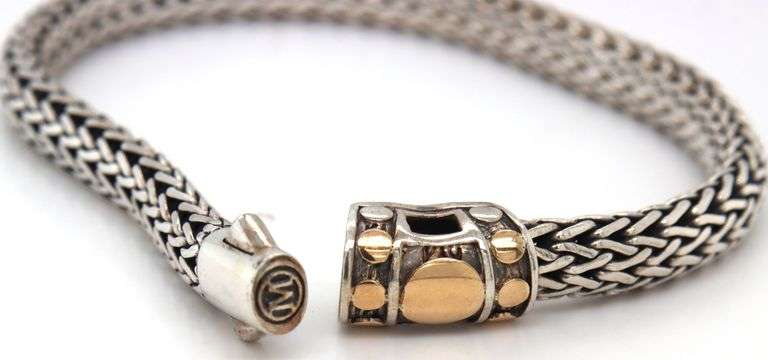 John Hardy Dot gold and sterling silver medium chain bracelet