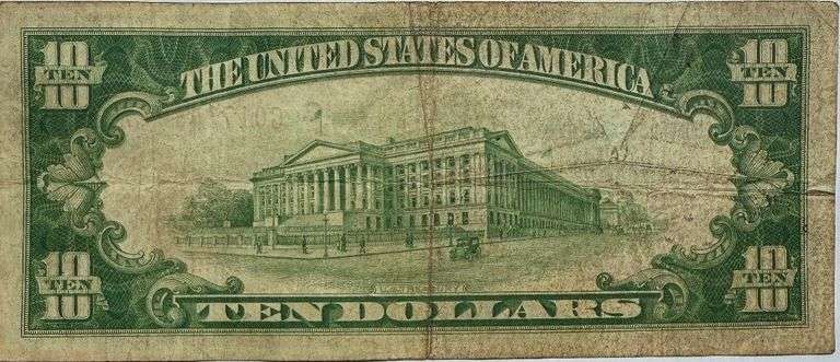 $10 Series of 1929 Chicago National Currency Note.