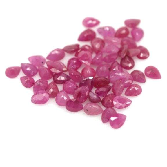 Heavy 10.10ct 55 piece Ruby set -Heated only!!