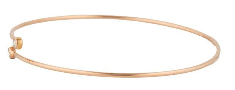 Tiffany & Co. 0.10ctw Diamond Elsa Peretti Hoop Single Row Bangle Bracelet in 18K