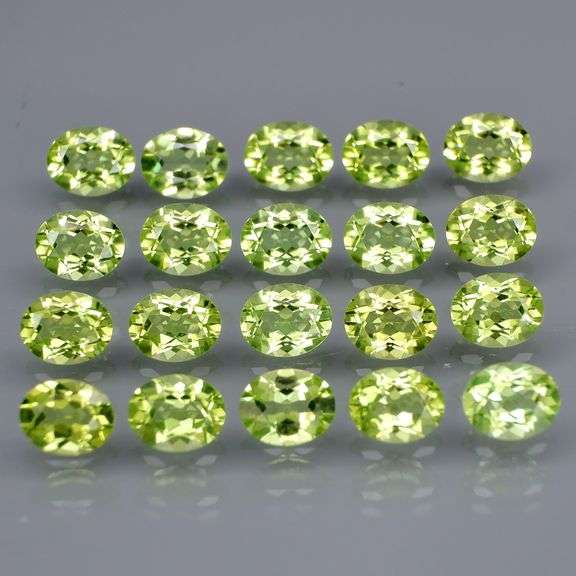 Dazzling 7.50ct untreated apple green Peridot set!