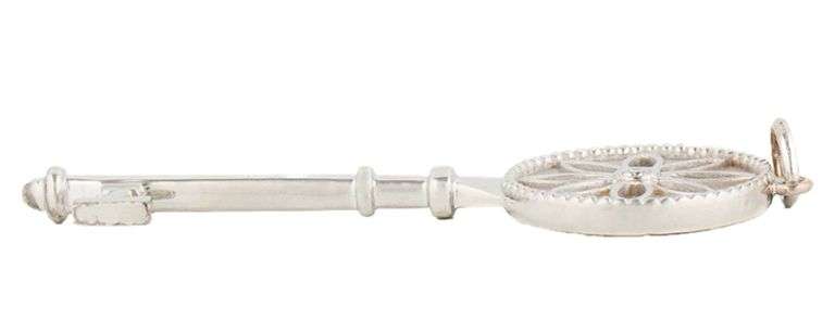 Tiffany & Co. 0.06ct Diamond Blossom Daisy Key Pendant in 18K