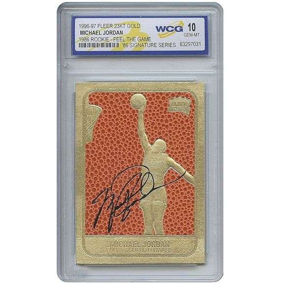 Michael Jordan 23K Gold Signature Card Mint 10