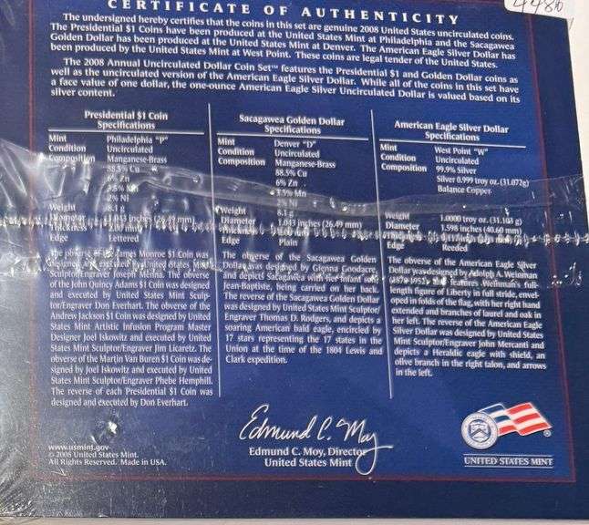 2008 Annual Uncirculated Dollar Set.