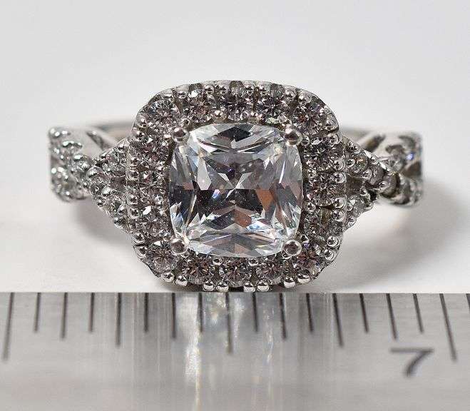 CZ Gemstone Ring in Sterling Silver